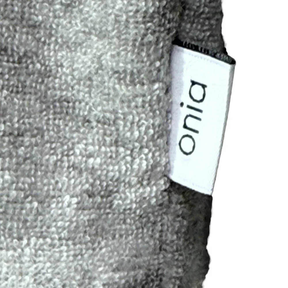 Onia Gray Terry Pullover Medium Gray Long-Sleeve Casual Sweatshirt